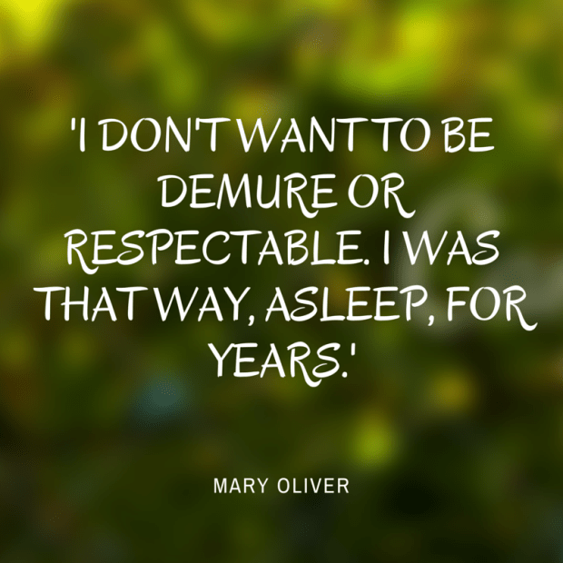 'I don't want to be demure or